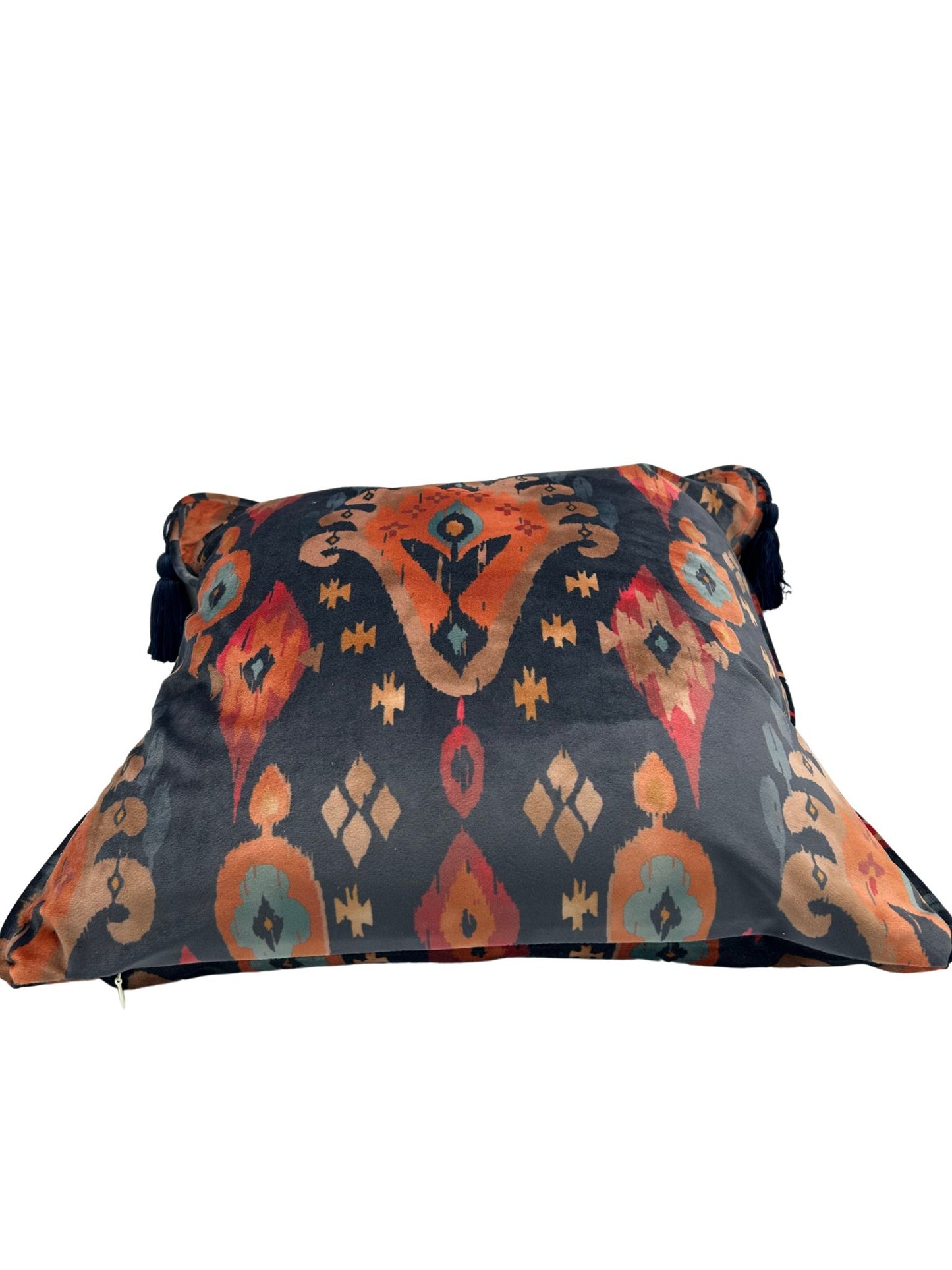 velvet Ikat cushion.